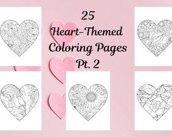 25 Adult Heart-Themed Coloring Pages - Pt. 2