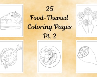 25 Food-Themed Coloring Pages Pt.2