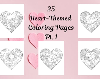 25 Adult Heart-Themed Coloring Pages - Pt. 1
