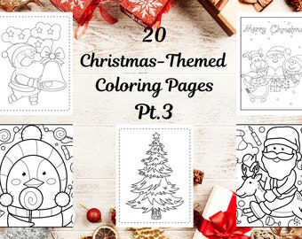 20 Christmas-Themed Children's Coloring Pages -Pt. 3