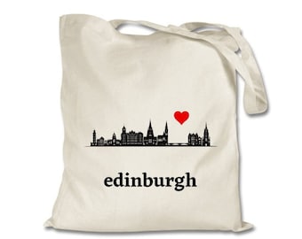 Edinburgh Tote Bag - City of Edinburgh Tote Bag - Scottish Tote Bag - British City Tote Bag - Scotland Tote Bag