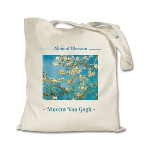 Sac fourre-tout en fleur d&#39;amandier : oeuvre d&#39;art Van Gogh, 100 % coton