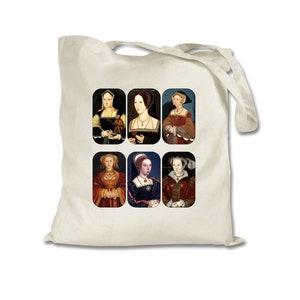 Tudor Queens Tote Bag - Six Wives of Henry the Eighth Tote Bag - Tudor History Tote Bag - English Royalty Tote Bag - English History Tote