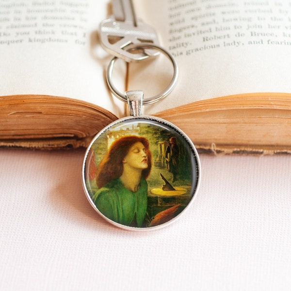 Beate Beatrix Key Ring - Dante Gabriel Rosetti Key Ring - Pre-Raphaelite Key Ring - Pre-raph Key Ring - Art Lovers Key Ring - Beate Beatrix