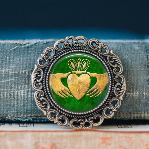 Irish Claddagh Brooch Pin: Traditional Symbol Jewellery