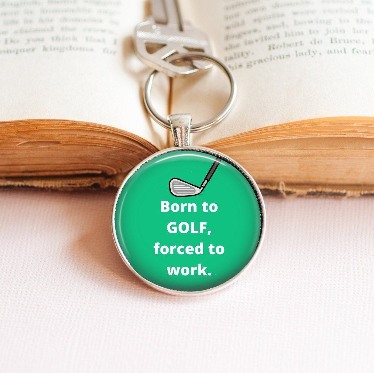 Porte-clé balle de Golf en métal - Passions Cadeaux