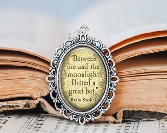 Dracula Quote Pendant Necklace: Classic Horror Goth Jewellery