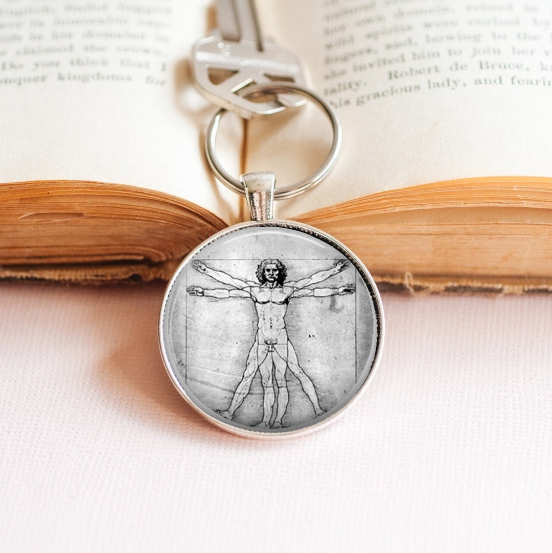 Vitruvian Man Key Ring: Leonardo Da Vinci Art Gift - Etsy