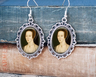 Anne Boleyn Earrings, Tudor Royalty Earrings, English Royalty Earrings, Anne Boleyn Jewellery, History Jewellery, English Jewellery