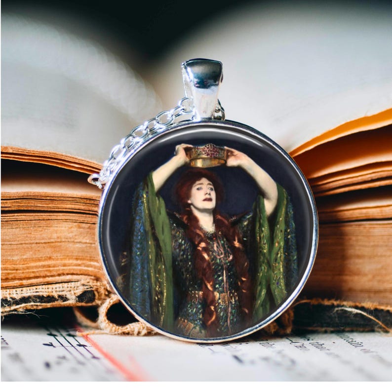 Lady Macbeth Portrait Necklace: John Singer Sargent Painting, Shakespeare Jewellery image 1