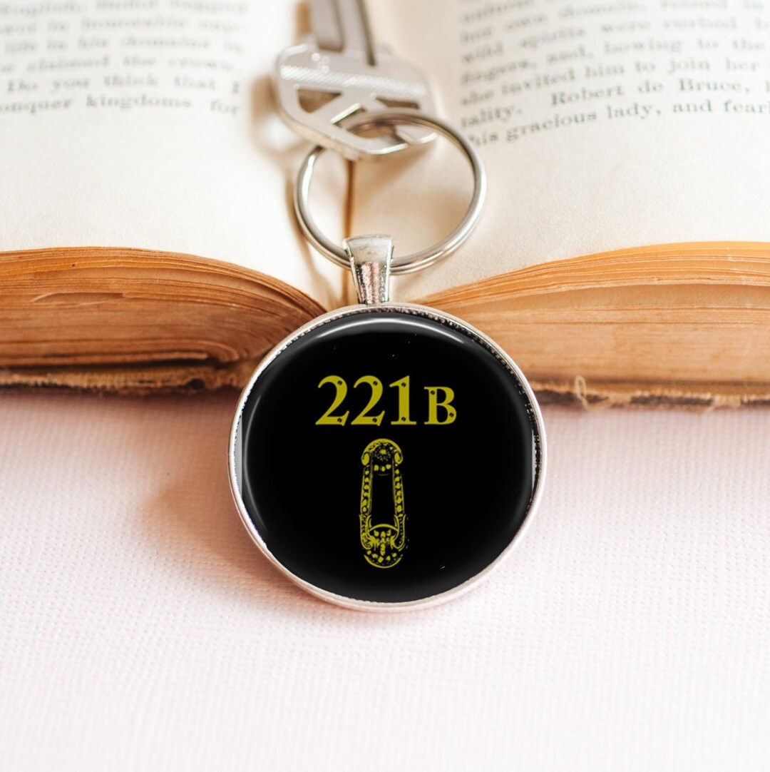 221b Baker Street Key Ring Sherlock Holmes Key Ring, Literary Lovers