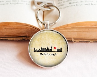 Edinburgh Skyline Key Ring: Scottish Souvenir Gift