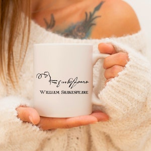 William Shakespeare Signature Mug: Literary Gift