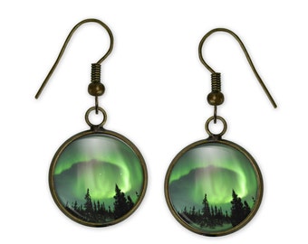 Northern Lights Earrings - Nature Earrings - Astronomy Earrings - Night Sky Earrings - Northern Lights Jewellery - Astronomy Jewellery