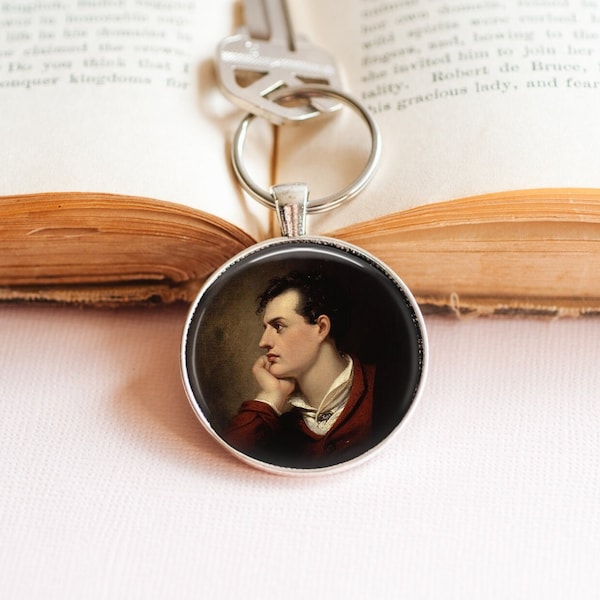 Lord Byron Key Ring, Lord Byron Gift, Mad, Bad and Dangerous to know gift, Poets Key RIng, Poetry Fan GIft, Poetry Key RIng, Literature GIft