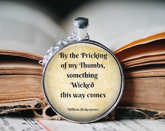 Macbeth Quote Pendant Necklace: Shakespeare Literary Jewellery