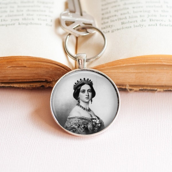 Queen Victoria Key RIng - Victorian Key Ring - Young Victoria Key RIng - British Royalty Key Ring - Empire Key Ring - English Royals Keyring