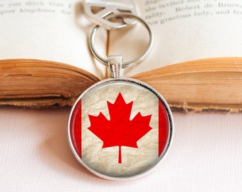 Canadian Flag Key Ring - Canada Flag Key Ring - Canadian Gift - Canadian Key Ring - Maple Leaf Key Ring - Maple Leaf Gift -Flag of Canada