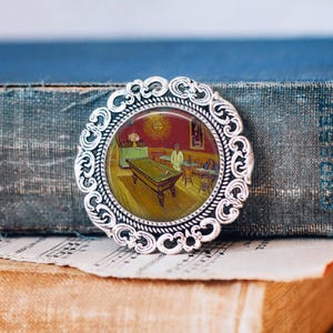 Van Gogh The Night Cafe Pin - Van Gogh Brooch Pin - The Night Cafe by Van Gogh - Vincent Van Gogh Jewellery - Van Gogh Art Gift