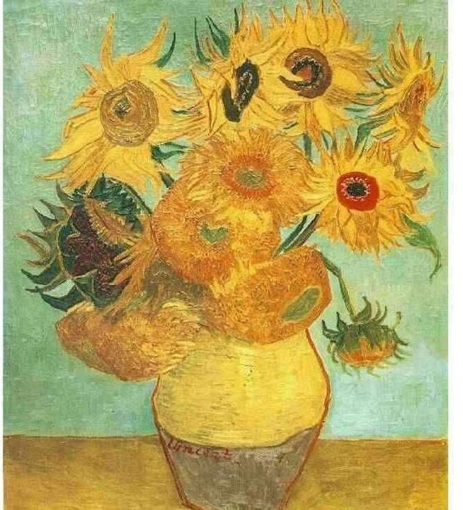 ゴッホのひまわりキーホルダー：有名なアートギフト - Etsy 日本