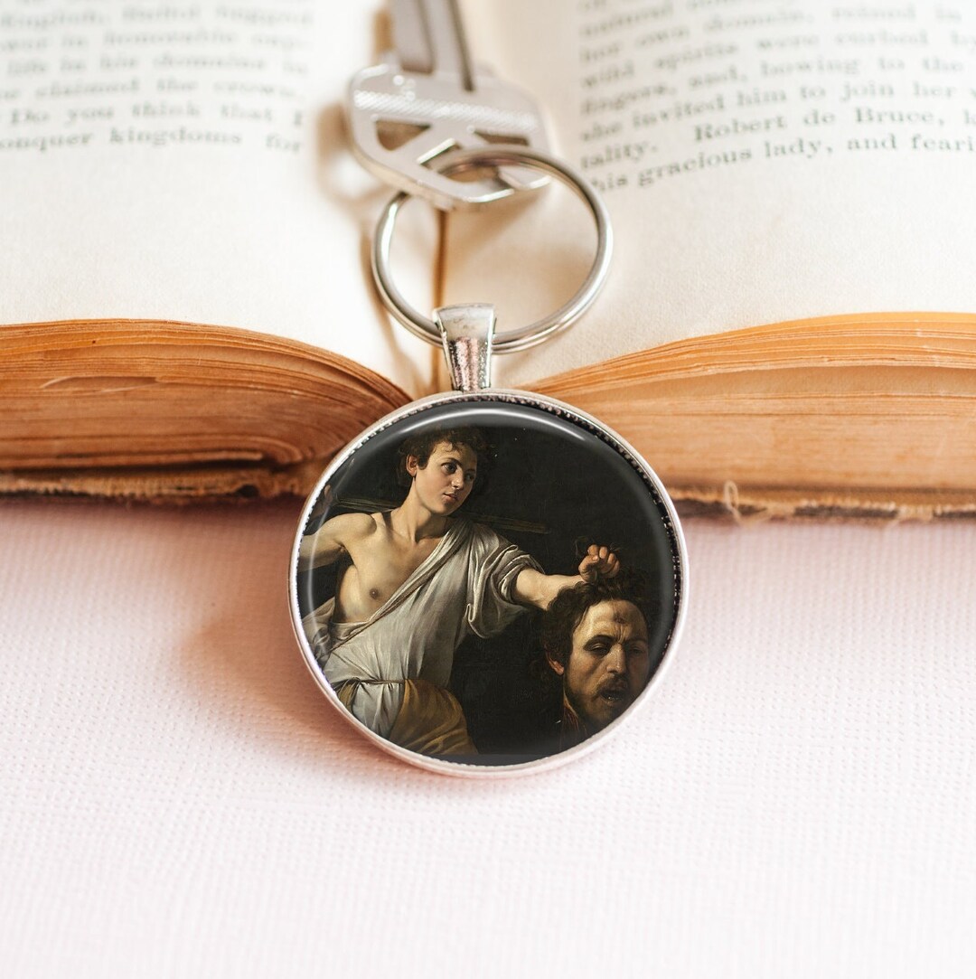 David and Goliath Key Ring Caravaggio Art Key Ring Bible Key Ring David