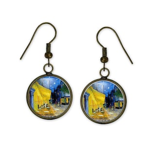 Van Gogh Cafe Terrace at Night Earrings: Art Jewellery