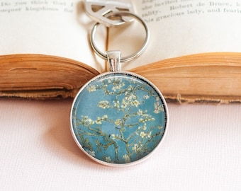 Van Gogh Almond Blossom Key Ring - Van Gogh Art Key Ring - Van Gogh Painting Key Ring - Art Lovers Gift - Vincent Van Gogh Key Ring