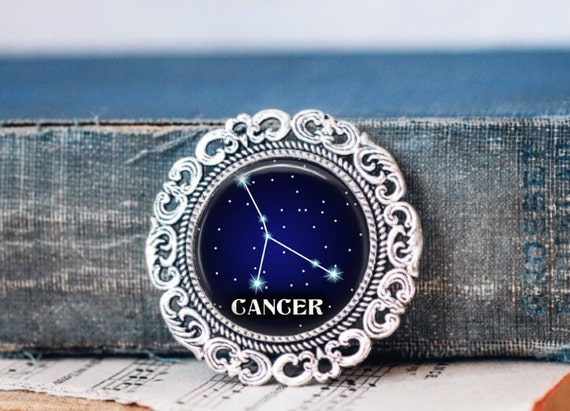 Cancer Star Constellation Brooch Pin Zodiac Jewellery Astrology