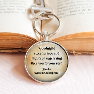 Hamlet Quote-sleutelhanger: literair geschenk Shakespeare