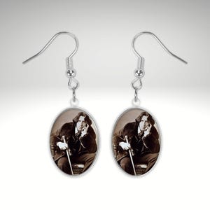Oscar Wilde Portrait Earrings: Literary Jewellery