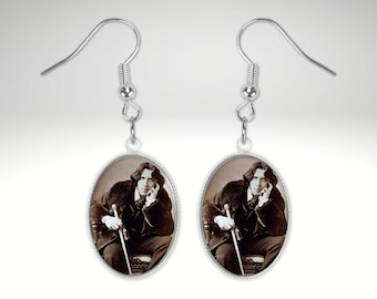 Oscar Wilde Portrait Earrings: Literary Jewellery