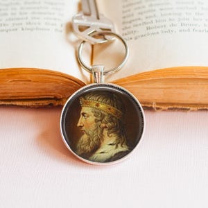 King Alfred the Great Key Ring - Alfred Key Ring - English Royal Family Key Ring - English King Key Ring - Alfred the Great Key Ring