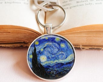 Van Gogh's Starry Night Key Ring: Art Jewellery