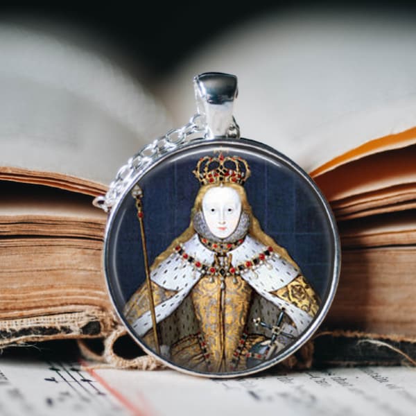 Queen Elizabeth 1st Pendant Necklace - Queen Elizabeth 1st Jewellery - Elizabeth Necklace - Tudor Royalty Jewellery - Royal family Jewellery