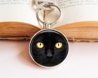 Collana da donna con ciondolo a forma di gatto nero con scritta Black Meow, Misura unica, Acciaio inossidabile, Nessuna pietra preziosa