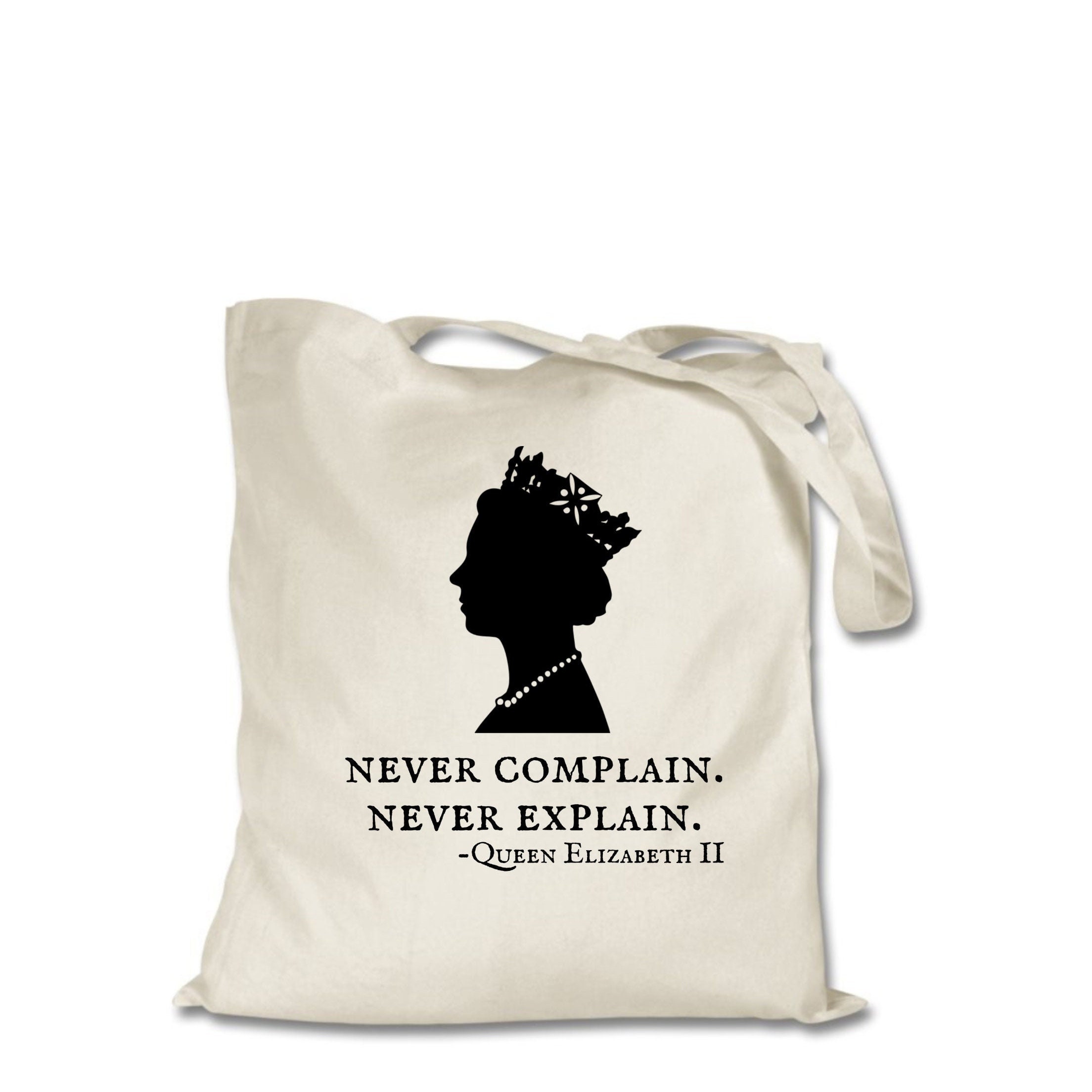 Queen Elizabeth II Cotton Tote Bag: British Royal Family Gift - Etsy
