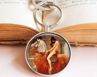 Lady Godiva Key Ring: Pre-Raphaelite Art - John Collier Painting