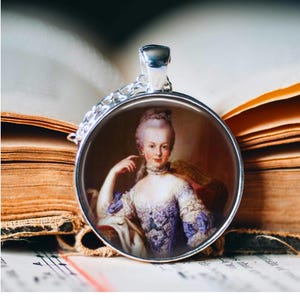 Royalty-sieraden - Marie Antoinette-hanger, Marie Antoinette-sieraden, decadentiesieraden, Franse royalty-ketting, laat ze cake eten