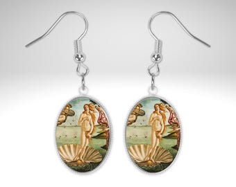 Birth of Venus Earrings: Botticelli Art Jewellery