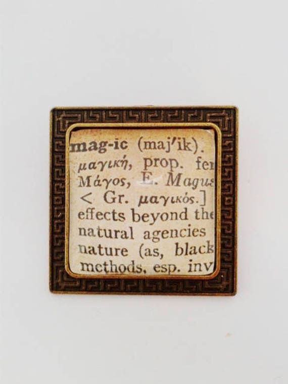 Magic Dictionary Meaning Brooch Pin Etsy
