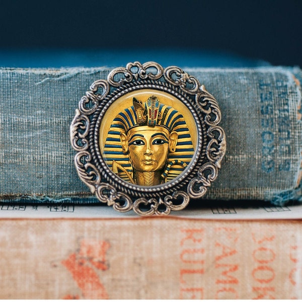 King Tutenkhamun Brooch Pin - King Tutenkhamun Jewellery - King Tut Brooch - King Tut Jewellery - Pharaoh Brooch - Pharaoh Jewellery -