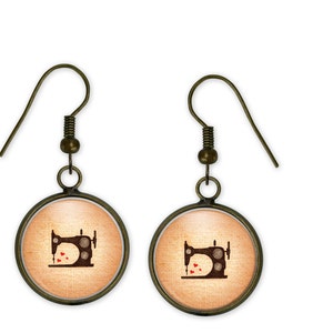 Nähmaschine Ohrringe, Nähmaschine Schmuck, Sewing Bee - Geschenk zum Nähen - Ohrringe zum Nähen - Crafters Schmuck,