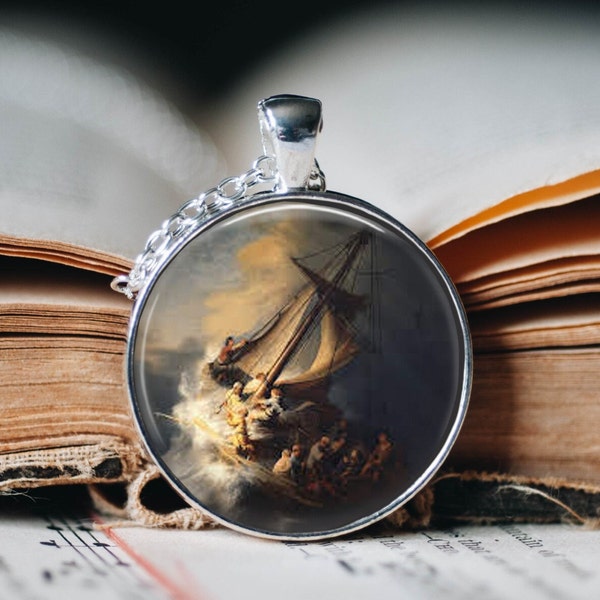 The Storm on the Sea of Galilee Pendant - Rembrandt Art Jewellery - Famous Art Pendant - Art Jewellery - The Storm on the Sea of Galilee Art