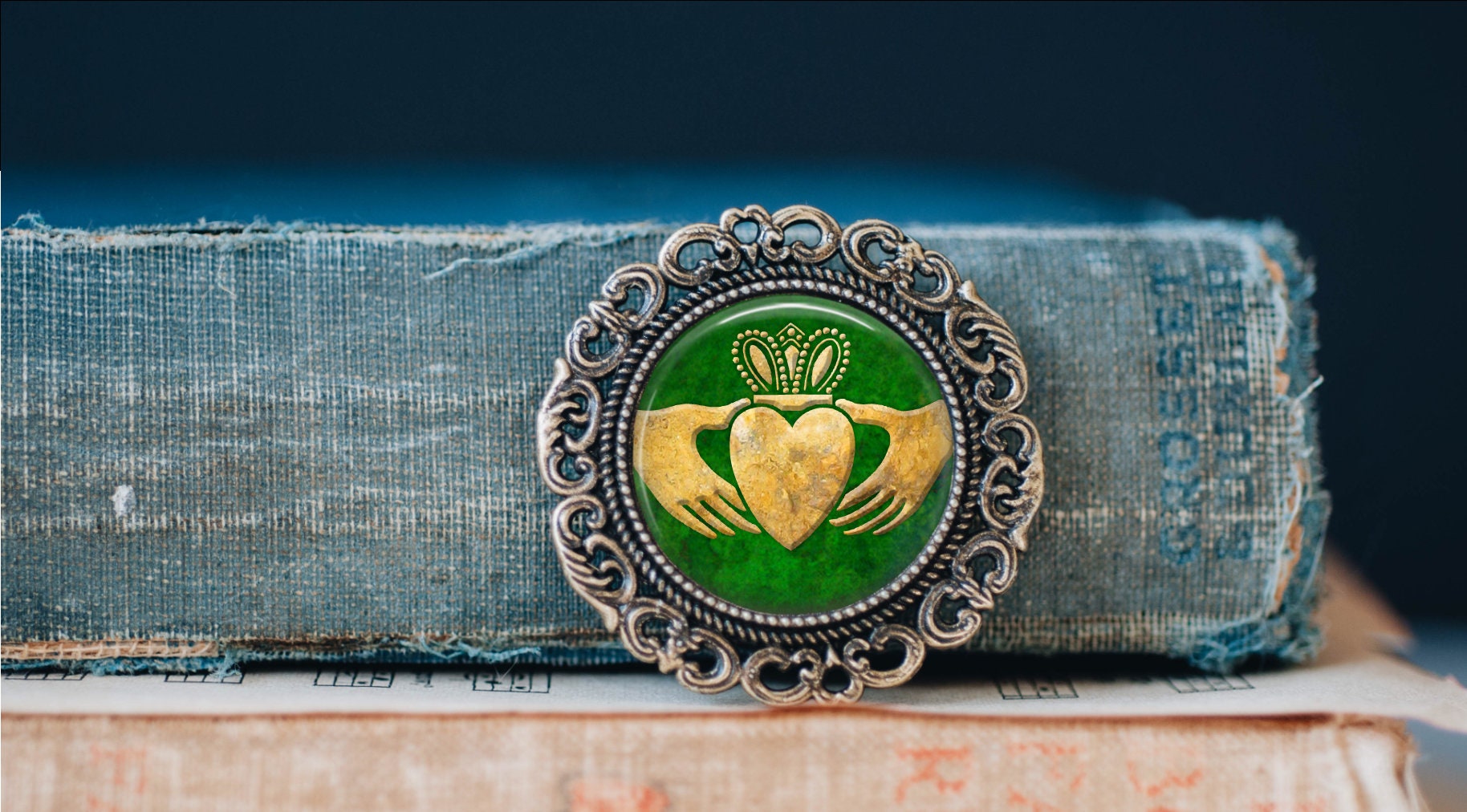 Día de San Patricio Oro Claddagh Irlandés Bendición Regalo de San Patricio Día de San Patricio Oro Claddagh Irlandés Bendición Regalo de San Patricio