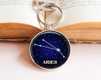 Aries Star Constellation Key Ring - Aries Gift - Astrology Key Ring - Astronomy Key Ring - Zodiac Key Ring - Astronomy Men's Gift