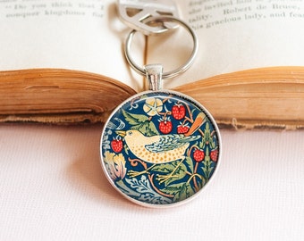 William Morris Strawberry Thief Key Ring: Arts & Crafts Gift