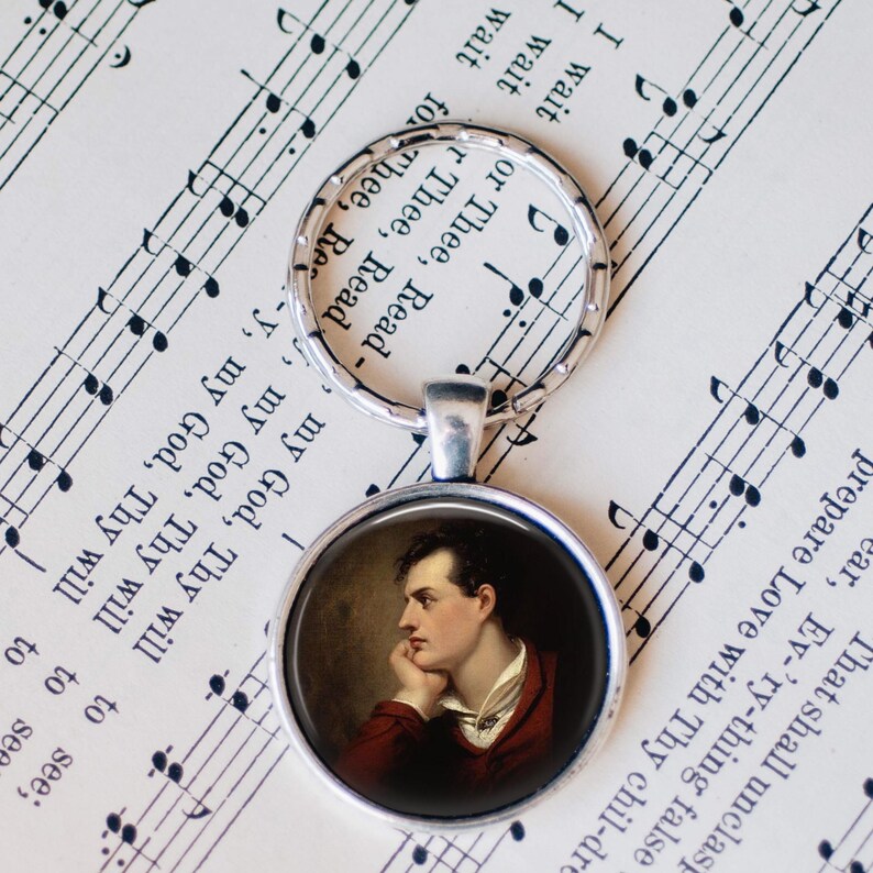Lord Byron Key Ring: Poet Portrait, Literature Gift image 4