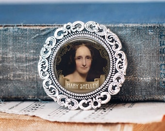 Spilla Mary Shelley - Gioielli Mary Shelley - Gioielli Frankenstein - Gioielli letterari - Gioielli letterari - Regalo scrittore classico