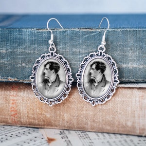Lord Byron Earrings - Lord Byron Jewellery - Poet Earrings - Poet Jewellery - Byronic Jewellery - Literary Jewellery - Mad Bad and Dangerous