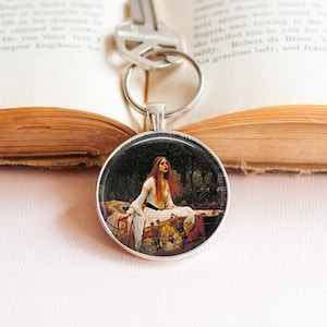 The Lady of Shalott Key Ring - Pre-Raphaelite Key Ring - English Myth Key Ring - The Lady of Shalott Gift - Alfred Lord Tennyson Gift